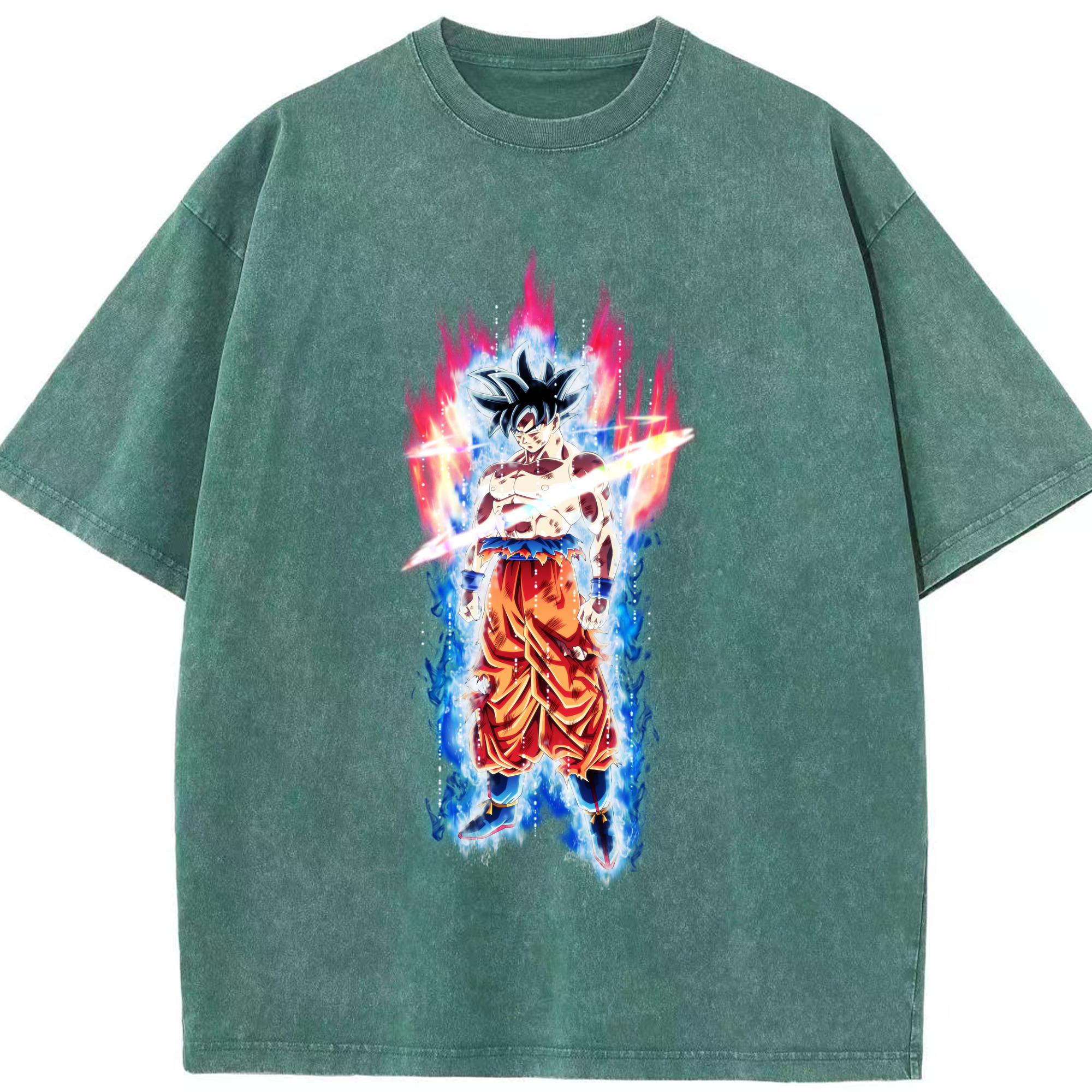 （画像用） ドラゴンボール 孫悟空（そん ごくう）Son Goku カカロット DRAGON BALL Kakarotto 綿100% ヴィンテージ風 半袖Tシャツ（フロントプリント）